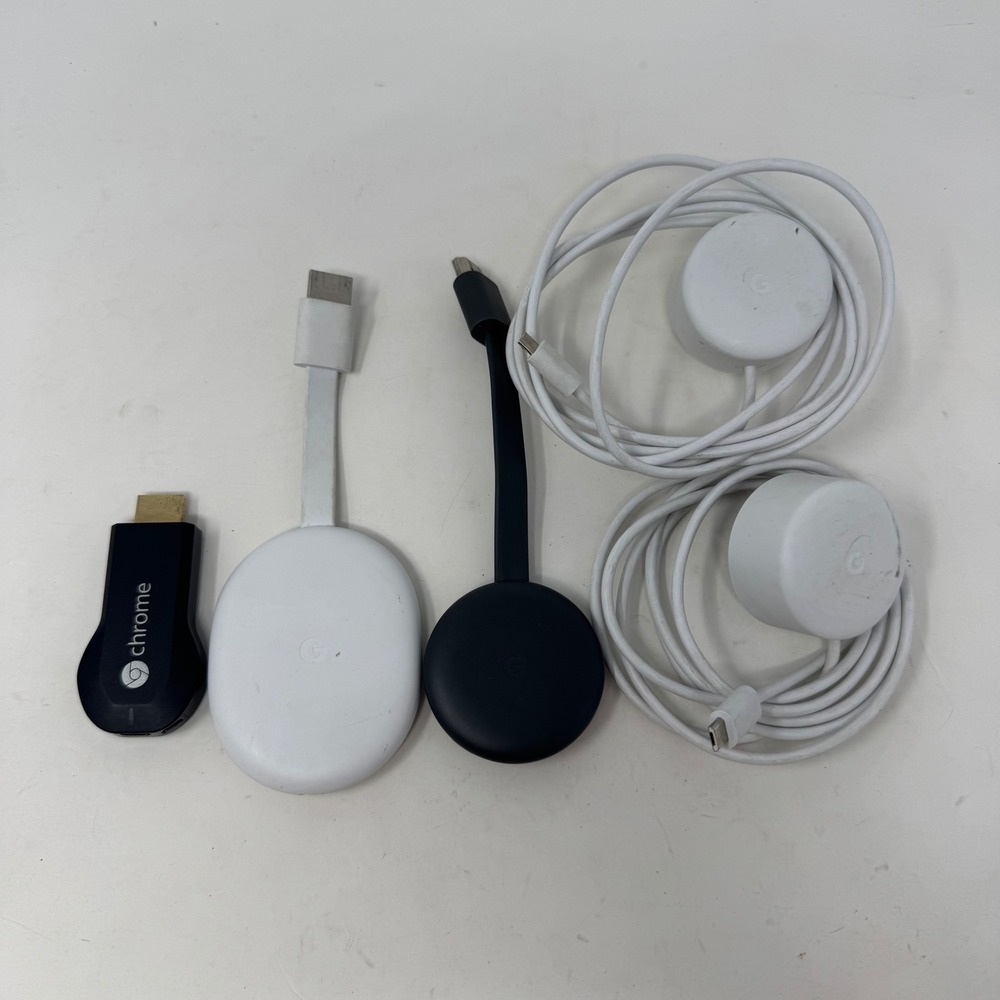 Google Chromecast Bundle GZRNL‎ NC2-6A5 H2G2-42 Streaming Media Players